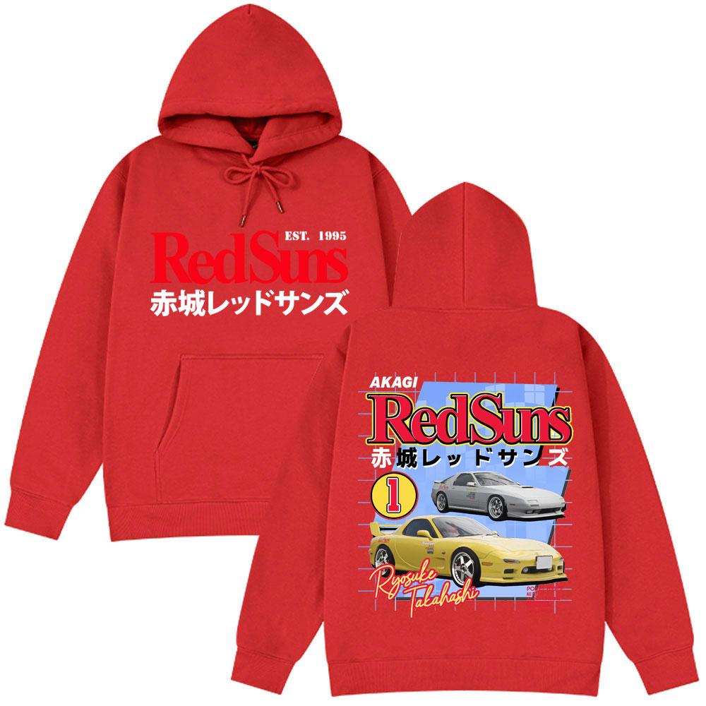 Аниме Initial D AE86 Дрифт Акаги RedSuns Горячая Распродажа Худи Такуми Фудзивара R34 Skyline GTR JDM Гоночный Автомобиль Мужской Уличная Одежда Пуловер