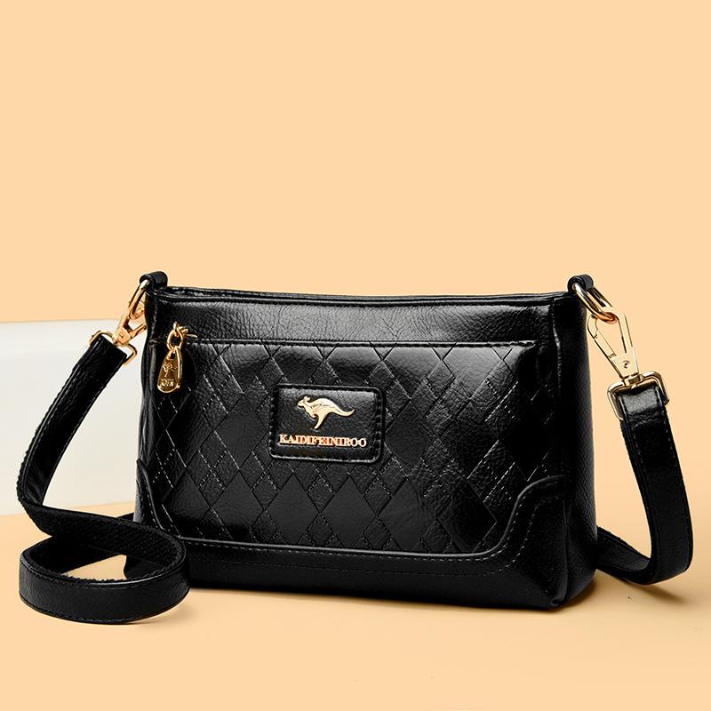 Color-blocking Middle-aged Lady's Small Square Bag, Crossbody Women's Bag, Women's Single-shoulder Bag