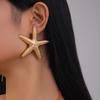 Аксессуары Необычные преувеличенные серьги Летние каникулы Ветер Морская звезда Ракушка Модные серьги-гвоздики Женские серьги