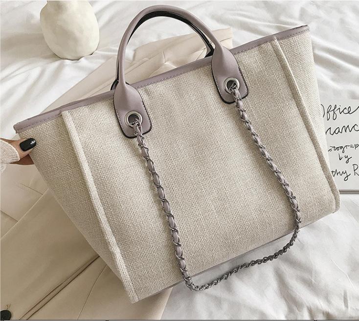 European and American Bucket Bag Women's Large-capacity Hand-held One-shoulder Diagonal Chain Tote Bag