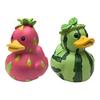 Fruit Duck Figurine Watermelon Dragon Fruit Cartoon Duck Resin Animal Statue Sculpture Home Office Decoration Ornament