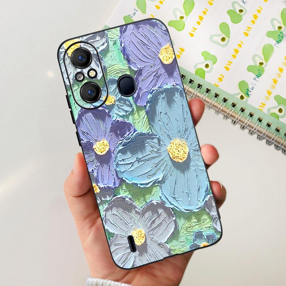 For ITEL A58 ITEL A49 Back Cover Jelly Stylish Beauty Pattern Printed Phone Case For ItelA48 A 49 Soft Black Matte Silicone Etui