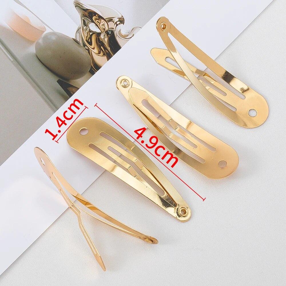 20pcs 4cm 5cm Metal Hair Clips Bow Hairpins Base for DIY Jewelry Making Alligator Hairgrip Setting Hair Accessories Findings