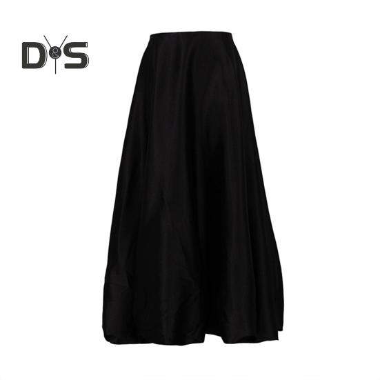 Юбка макси, однотонная атласная юбка в стиле пачки, длинная юбка, однотонная, весна-осень, женская юбка-трапеция, повседневная одежда