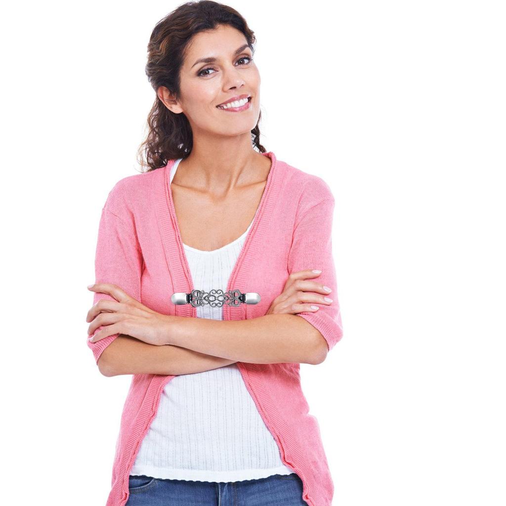 Женский кардиган Зажим Винтажный свитер Зажим для шарфа Воротник Металлический зажим Свитер Шаль Зажим на застежках Кардиган Английская булавка