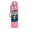1PC Dancer Street Graffiti Art 750ml Color Plastic Sports Water Bottle Leakproof Flip Straw Lid Suitable for Sports Office Home Use
