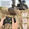 1/14 HUINA 1593 582 Радиоуправляемый экскаватор 2.4G Радиоуправляемая машина Инженерная игрушка Самосвал гусеничный Сплав Трактор Погрузчик