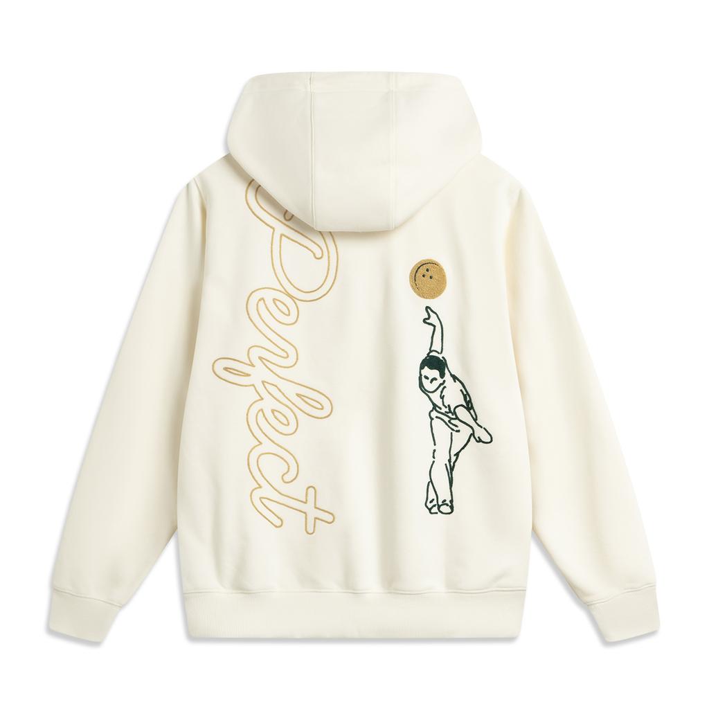 Li Ning X Badmarket Коллаборация Спортивный Стиль Жизни Модная Свободная Универсальная Толстовка с Логотипом Мужская толстовка Молочно-Белый AWDVE33-2