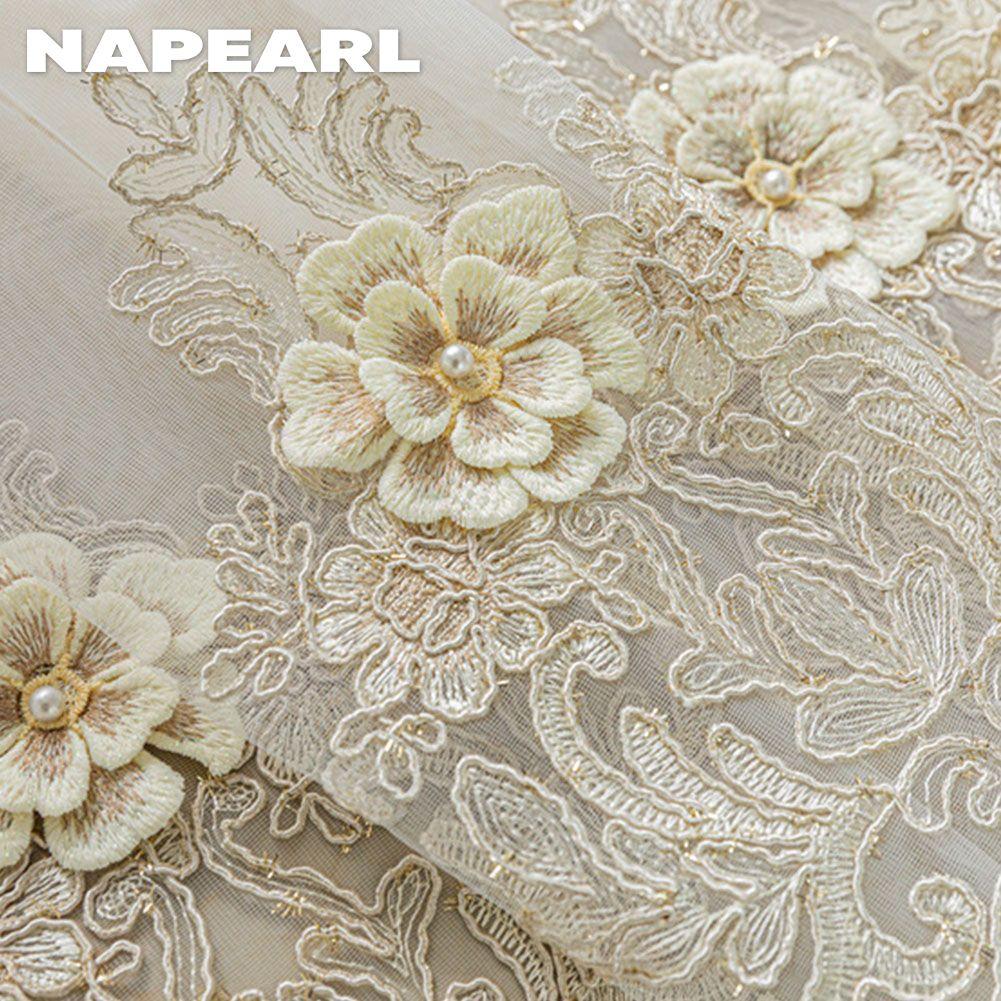 1 шт. NAPEARL Европейский стиль роскошная трехмерная вышивка прозрачный тюль занавеска для гостиной спальни украшение окна домашний декор