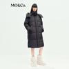 MO&Co. Women's Long Goose Down Jacket with Detachable Hood