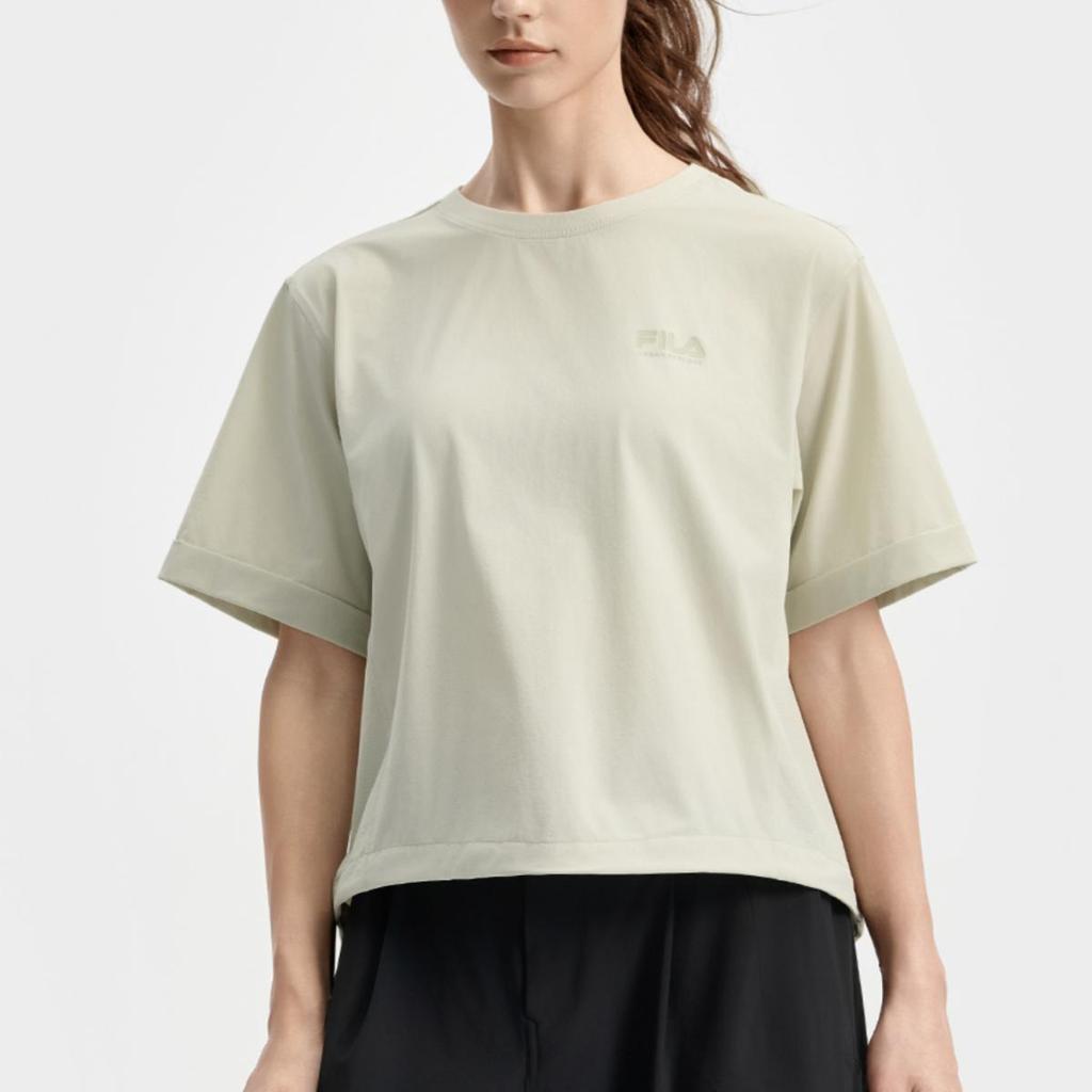 Fila Urban Explore Series Versatile Skin-Friendly Comfortable Sports Short Sleeve Regular T-Shirt Women Tops A11W538113F-LK