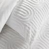 Parure de lit - TODAY - Essential - 2 personnes - 220 x 240 cm - Effet tufté graphique blanc