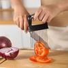 Держатель для лука-слайсера для легкой нарезки и хранения лукорезка из нержавеющей стали для томатов