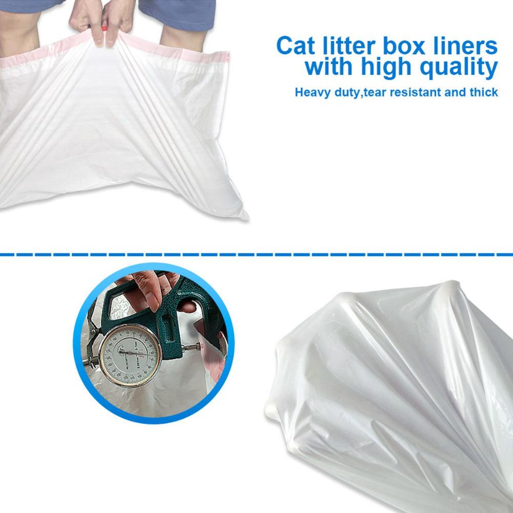 Прочный одноразовый герметичный мешок для мусора с завязкой на шнурке для кошачьего туалета мешок для мусора мешок для отходов