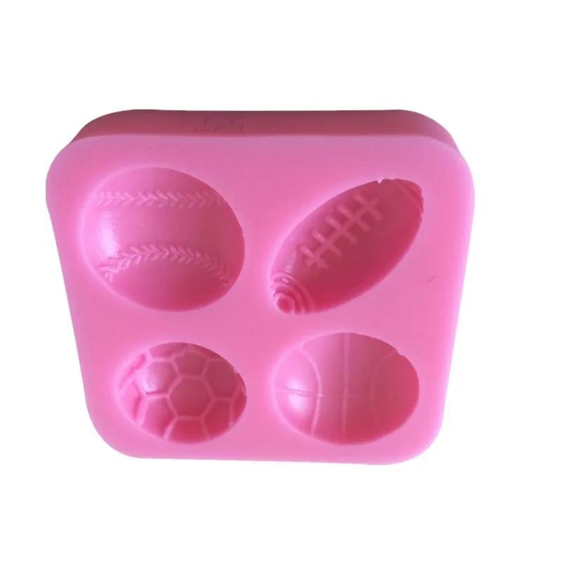 Спортивные мячи силиконовые формы футбол баскетбол теннис помадка торт украшения инструменты DIY конфеты для вечеринок шоколад мастика формы