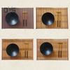 Bamboo Woven Placemat Retangle Shape Thickened Heat-Resistant Oil-Resistant Non-Slip Parties Weddings Banquets Table Decoration Dining Kitchen Mat