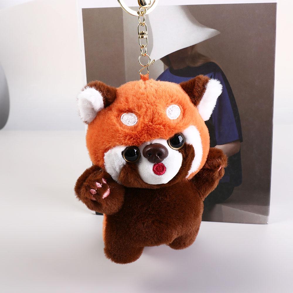 Cartoon Kawaii Animal Plush Pendant Plush Stuffed Red Panda Plushies Pendant Backpack Decor