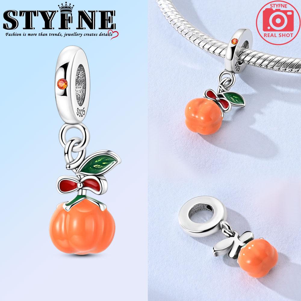 Orange Persimmons Beads Purple Luminous Princess Snake Charm Bracelet Fit Copper Women'S Necklace Diy Jewelry Gift