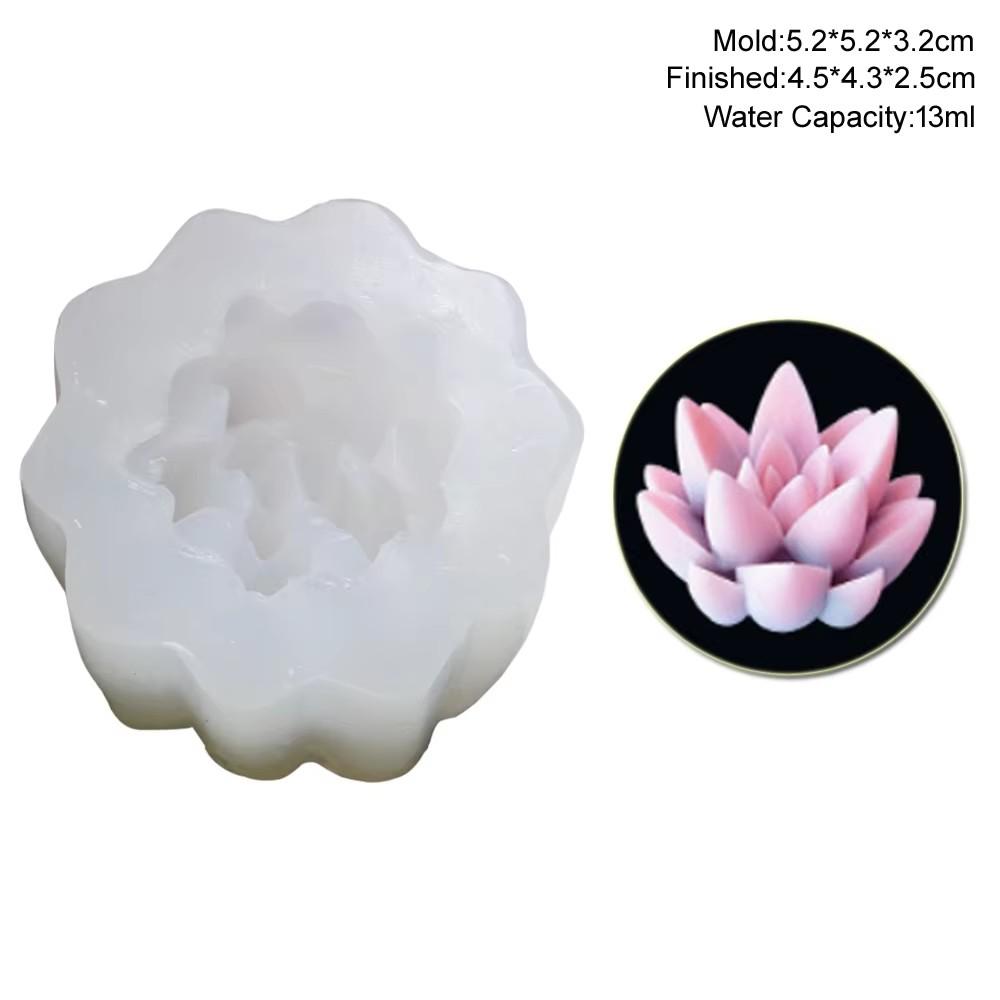 Succulent Plants Fondant Silicone Mold 3d DIY Candle Clay Resin Plaster Chocolate Wax Mould Flower Decorative Molding