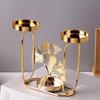 Gold Iron Art Candlestick for Wedding, Valentine's Day & Christmas Dining Table or Bar Decor