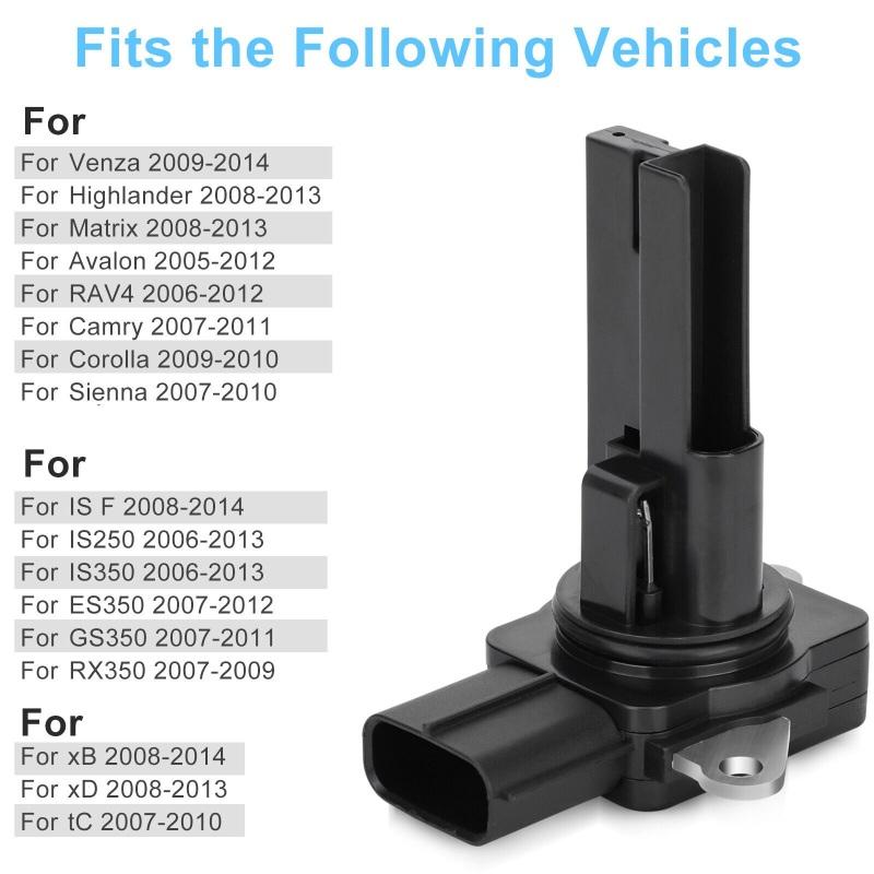 Датчик массового расхода воздуха MAF метр 22204-0T040 22204-31020, замена, совместимая с матрицей 2008-2013 гг.