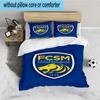 3PCS Fcsm Football Club Emblem Bedding set,Ideal for1pc Duvet Cover And 2pcs Pillowcases Perfect for Christmas gift,Ideal for Bedroom, Dormitory