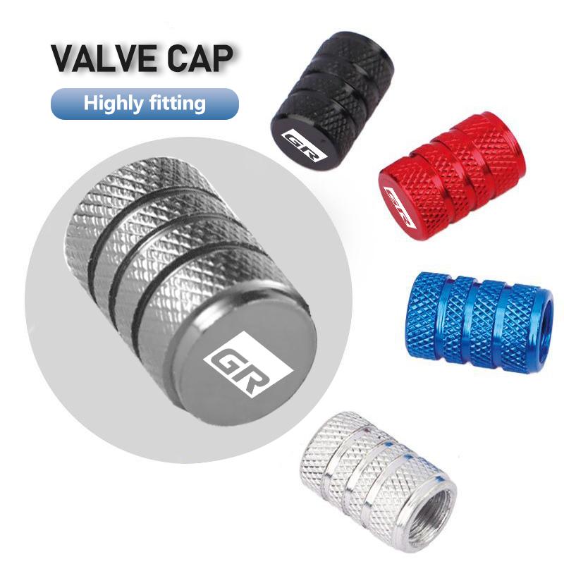 For Toyota ew134PCS Car Wheel Tire Valve Cap Cover Airdust Waterproof For Toyota CHR Land Cruiser RAV4 Camry Fortuner Venza Highlander