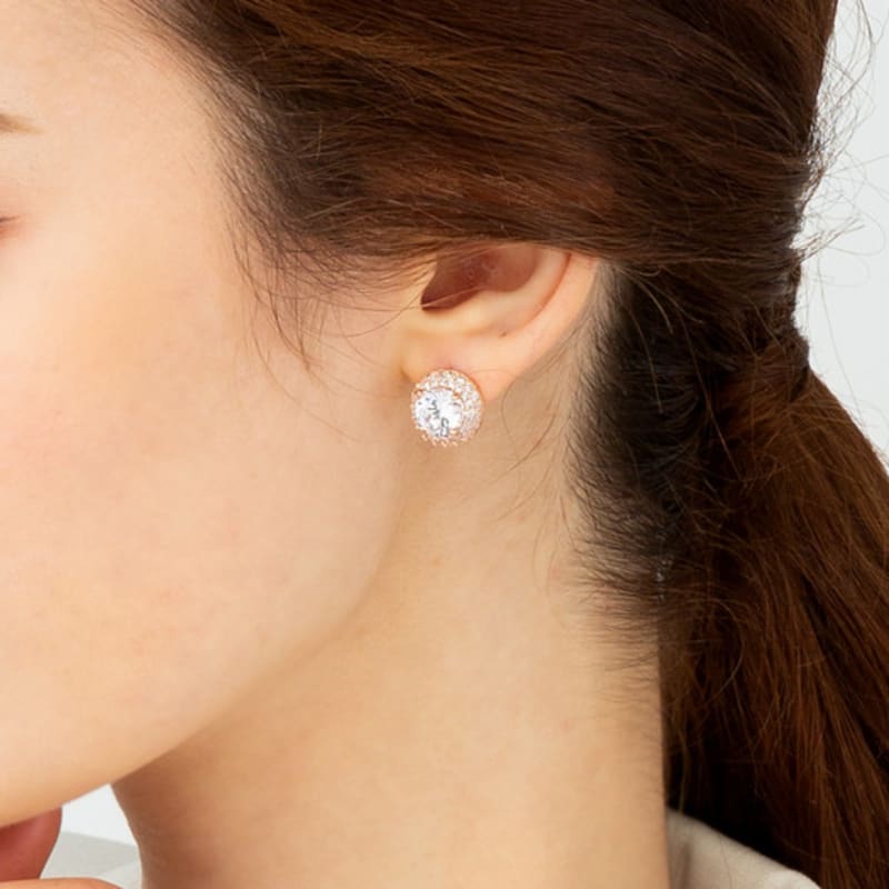 Ювелирные изделия ELLE: Изумительные кубические серьги из 14-каратного золота. (Золотая булавка) ELGPEE308