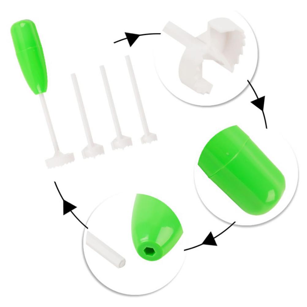 4PCS/Set Veggie Corkscrew Replaceable Vegetable Spiral Cutter Digging Tool with Replaceable Head