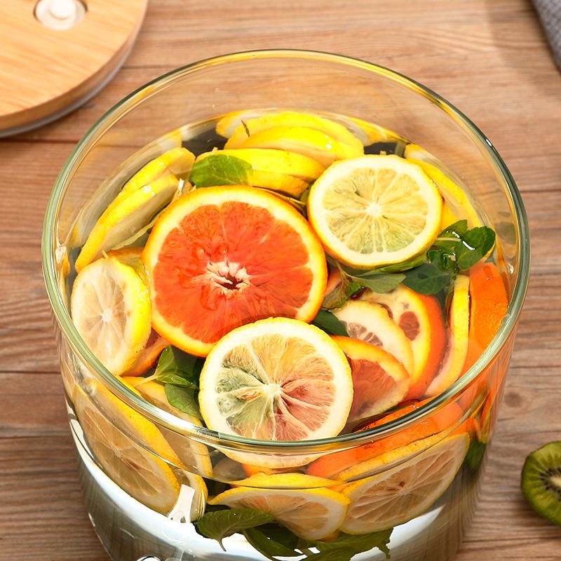 Термостойкая стеклянная бутыль для пивоварения вина с краном – Идеально подходит для вина, фруктового чая, лечебных настоев и напитков для самообслуживания