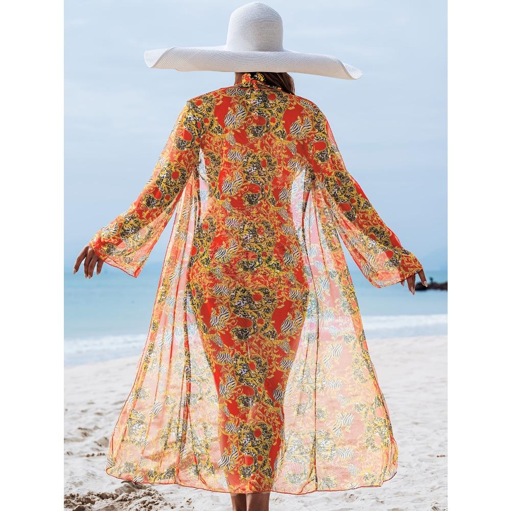 2025 New Stylish Bikini Three-Piece Set with Cover-Up