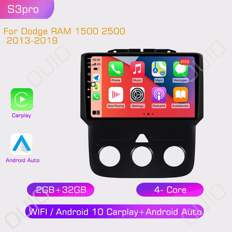2din 8G+128G Android 10 Автомагнитола Мультимедийный плеер Carplay Auto GPS Нави DSP Для Dodge RAM 1500 2500 2013 2014 2015 2016-2019
