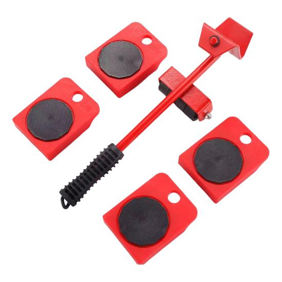 5Pcs/Set Furniture Mover Tool Set Compact Furniture Movers with Wheels Heavy Duty Appliance Rollers Furniture Slider Kit