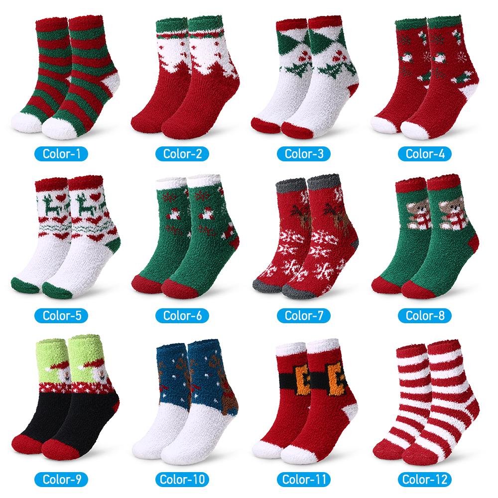 Теплые Взрослые Носки Узорные Рождественские Праздничные Носки Впитывающие Уютные Зимние
