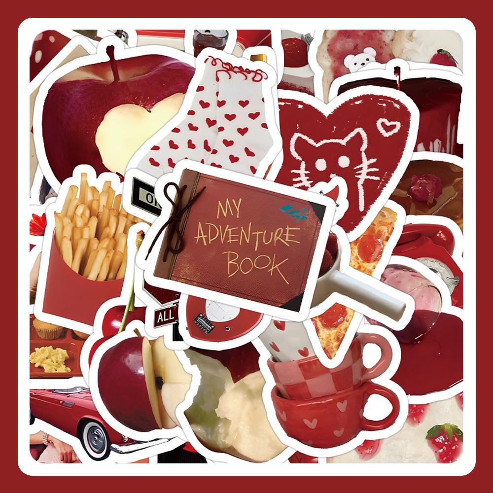 60 листов многоцветных наклеек в стиле ИНС: Реалистичные маленькие объекты в синем, розовом, фиолетовом, желтом и зеленом цветах