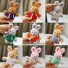 Rabbit Plush Keychain Toy Cute Stuffed Animal Doll Kids Birthday Gift Keyring