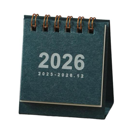 Мини настольный календарь 2026 г. Янв.2026-Дек.2026 12-месячный планировщик Маленький настольный перекидной календарь на двойной спирали для дома и офиса