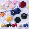 Colorful Exquisite Ring Display Box Double Ring Storage Box Earrings Storage Box Velvet Jewelry Box