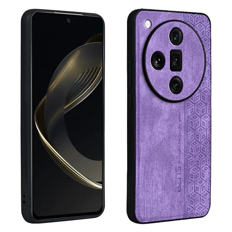 Роскошный 3D рельефный кожаный чехол для Oppo Find X6 X6 Pro X7 X7 Ultra, приятный на ощупь, с мягкими краями, прочный бампер, задняя крышка, Funda