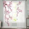 Cherry Blossom Branches Sheer Curtains For Living Room Bedroom Tulle Curtains Kitchen Window Treatments Panel Drapes