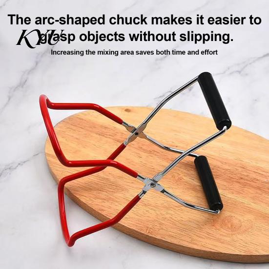 Kitchen Accessory for Hot Dishes Stainless Steel Canning Tongs, Multipurpose Jar Lifter Plate Bowl Ergonomic Tongs Gripper, Non Slip Heat Resistant