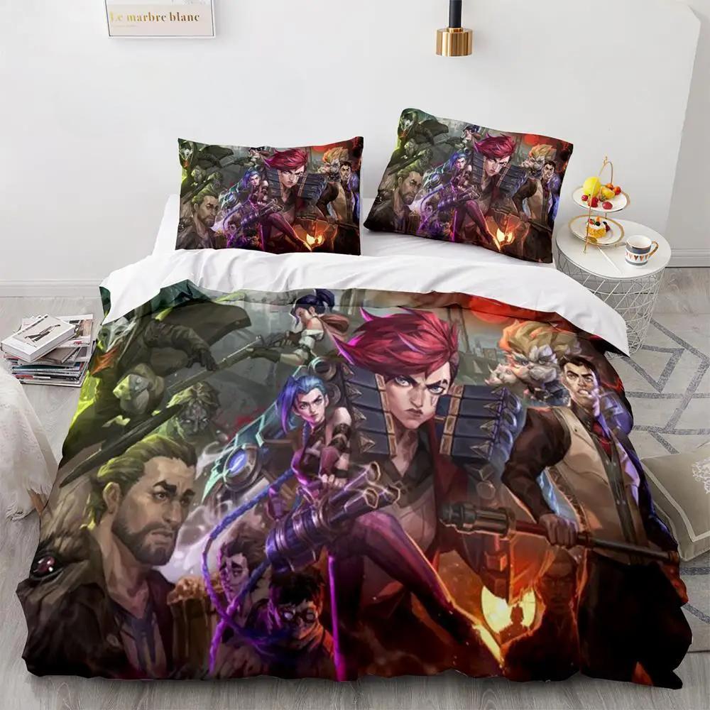 New 3D Print Game League Of Legends Jinx Bedding Collection Single Twin Full Queen King Size Bed Collection Adult Kid Bedroom Duvet Cover Collections
