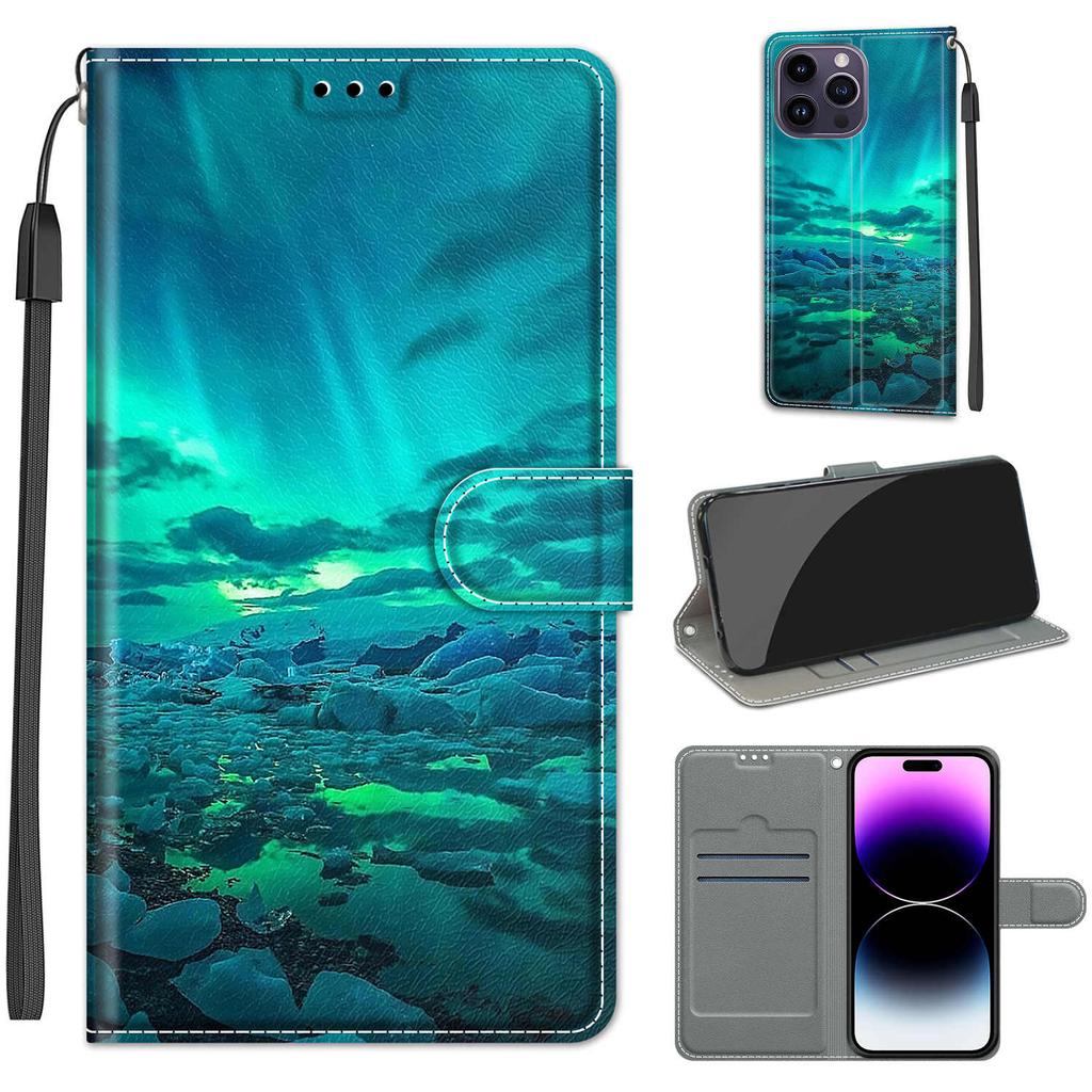 Кошелек из искусственной кожи с пейзажами Арктического Авроры, чехол-книжка с фоторамкой для iPhone Samsung Huawei Honor Xiaomi Redmi Oppo Sony Motorola Nokia Google