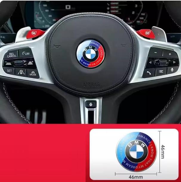 1 шт. Наклейка на центр руля автомобиля, внутренняя отделка для BMW E36 E46 E53 E90 E60 E61 E93 E87 X1 X3 X5 X6 F30 F20 F10