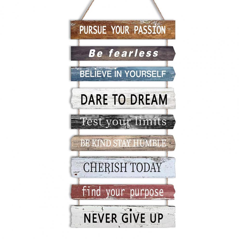 Деревянная Настенная Вывеска Деревянная Табличка Рустик Вдохновляющее Настенное Искусство Декор Деревянная Подвесная Табличка Знак с Позитивной Цитатой для Офиса Спальни