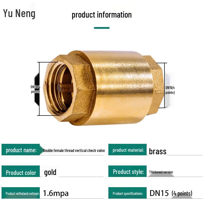 Brass Vertical Check Valve with Dual Female Thread