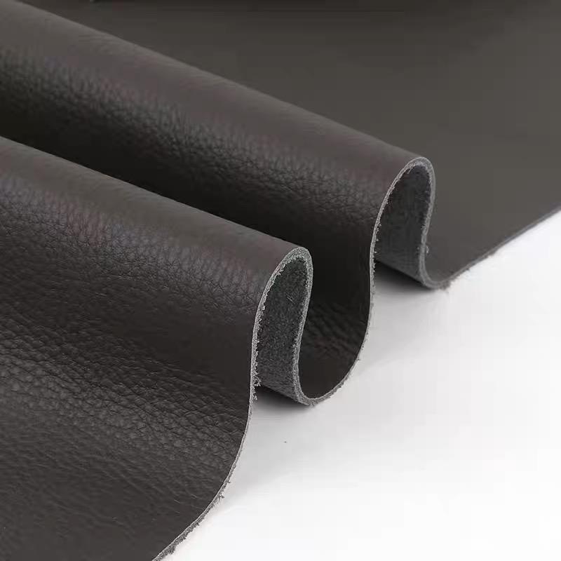 Handmade DIY full-piece sofa seats and car seat cushions made of genuine leather, featuring a deep and light gray pattern, with