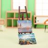 1:12 Dollhouse Dolls DIY Model Set Mini Wood Box Miniature Easel Artist Paint Pen Drawing Board