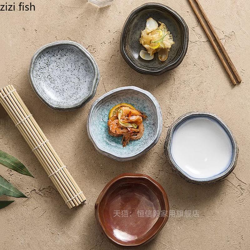 Винтажная керамическая обеденная тарелка, креативная нестандартная тарелка для суши, десертная тарелка, тарелки для закусок, специальная ресторанная посуда