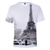 Футболка с 3D изображением Франции, Парижа, Эйфелевой башни, женская и мужская футболка, знаменитая футболка с Эйфелевой башней La Tour, пуловер, футболки, топы, одежда